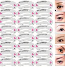24 Styles Eyebrow Shaping Stencils Makeup Shaper Template